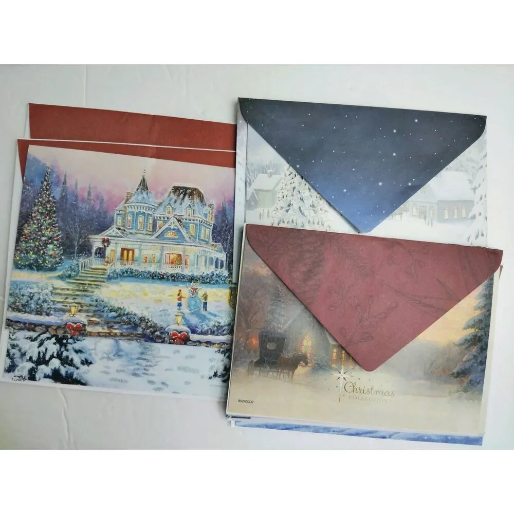 VTG Christmas Collection Greeting Cards Lot of 7 Cottagecore
